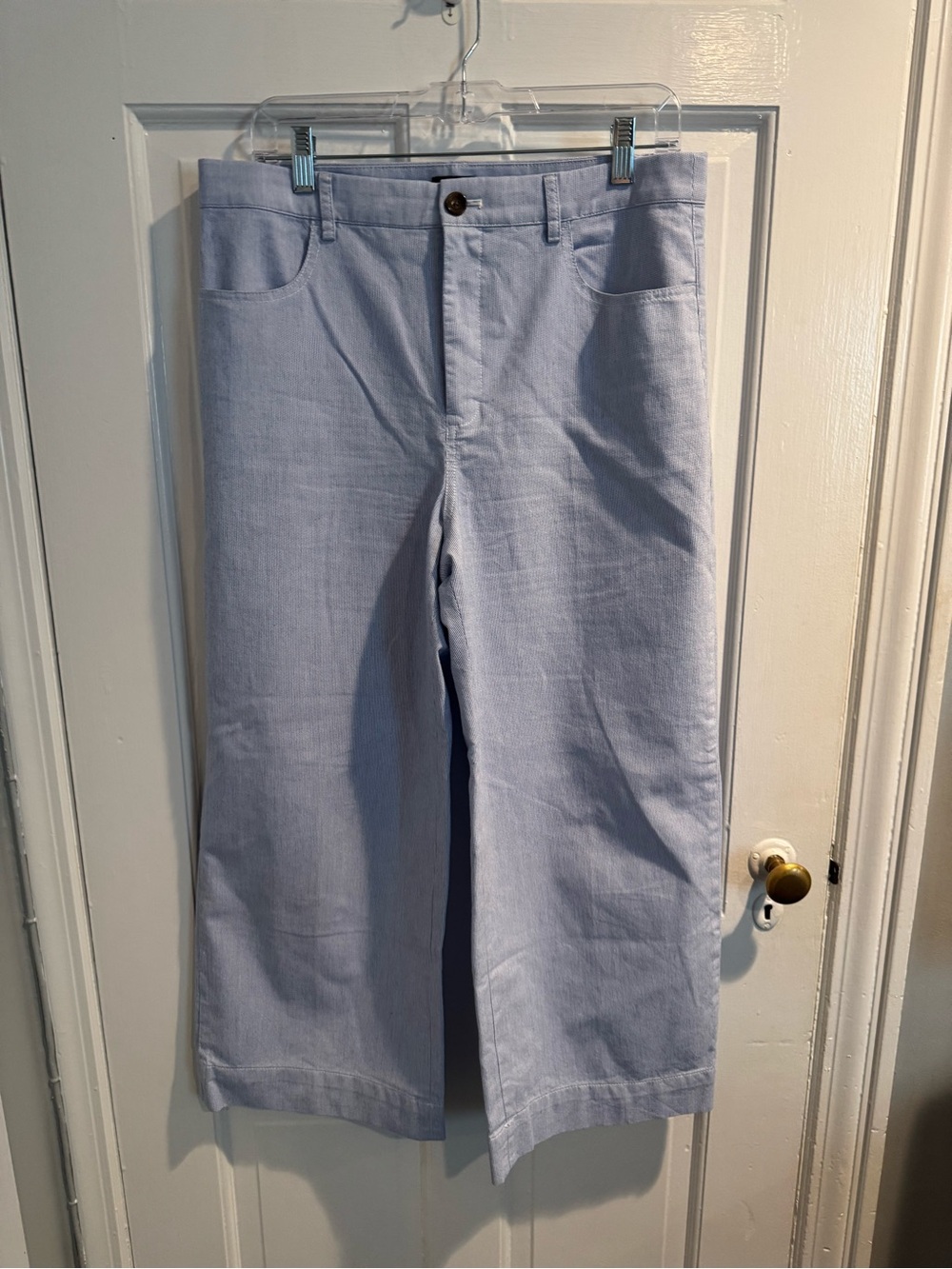 J. Crew Light Blue Wide Leg  cropped Pants